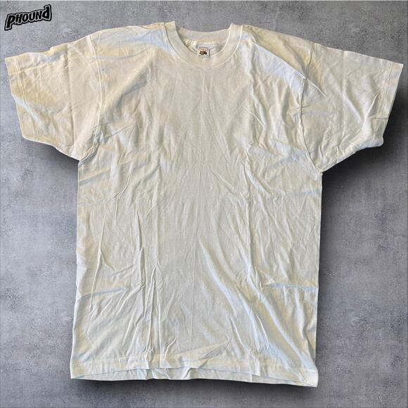 Vintage Fruit of the Loom Shirt Mens XL Blank Single Stitch Made USA 90s NOS - Picture 1 of 7